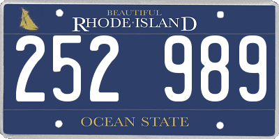RI license plate 252989