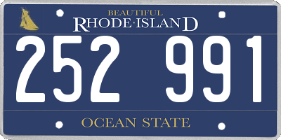 RI license plate 252991