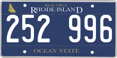 RI license plate 252996