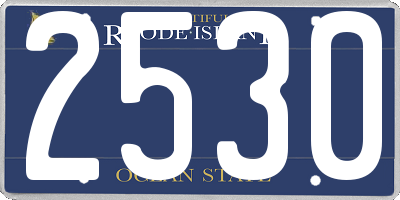 RI license plate 2530