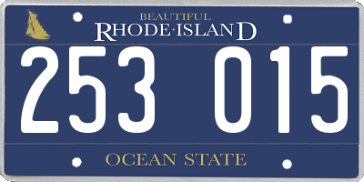 RI license plate 253015