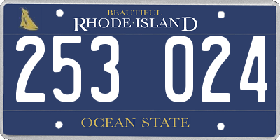 RI license plate 253024