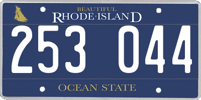 RI license plate 253044