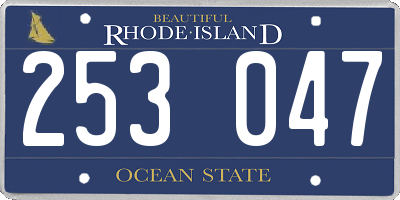 RI license plate 253047