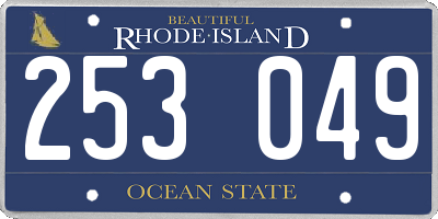 RI license plate 253049