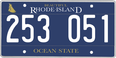 RI license plate 253051