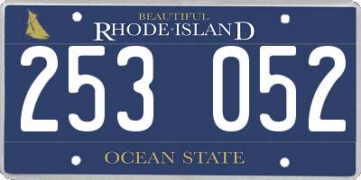 RI license plate 253052