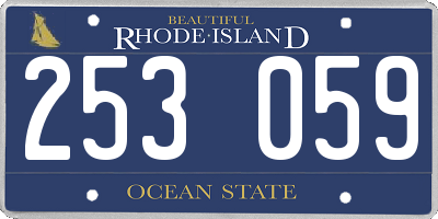 RI license plate 253059