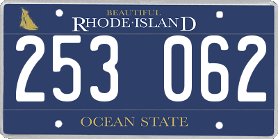 RI license plate 253062