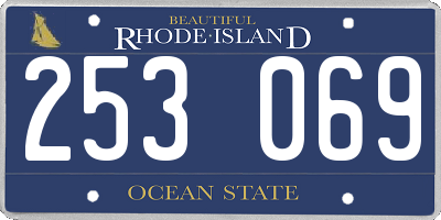 RI license plate 253069