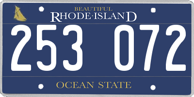 RI license plate 253072