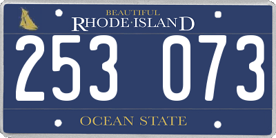 RI license plate 253073