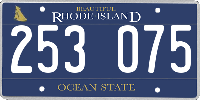 RI license plate 253075