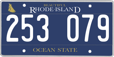 RI license plate 253079