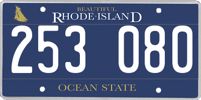 RI license plate 253080