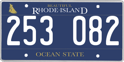 RI license plate 253082