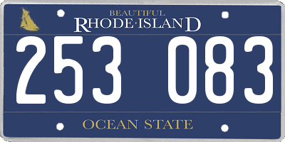 RI license plate 253083