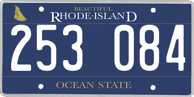 RI license plate 253084