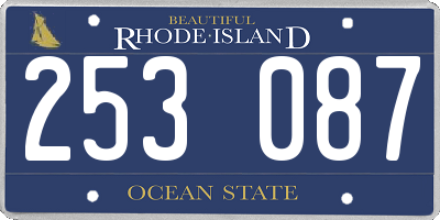 RI license plate 253087