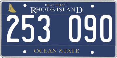 RI license plate 253090