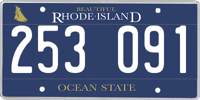 RI license plate 253091