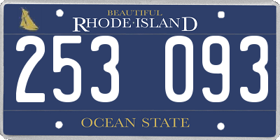 RI license plate 253093