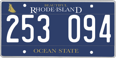 RI license plate 253094