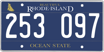 RI license plate 253097
