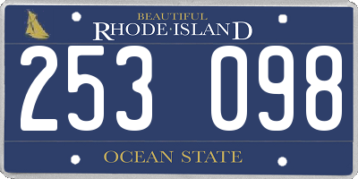 RI license plate 253098