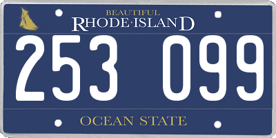 RI license plate 253099