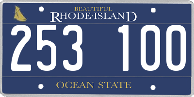RI license plate 253100