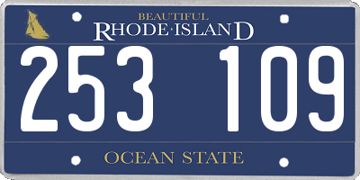 RI license plate 253109