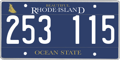 RI license plate 253115