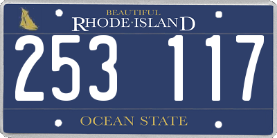 RI license plate 253117