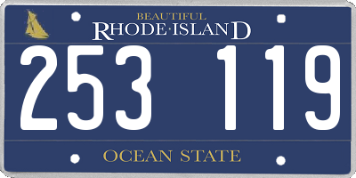 RI license plate 253119
