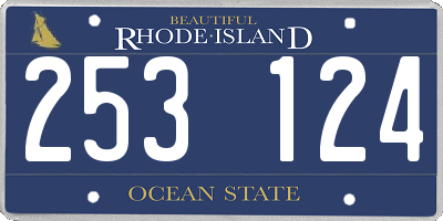 RI license plate 253124