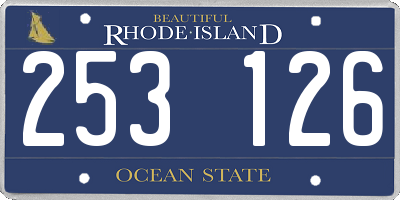 RI license plate 253126