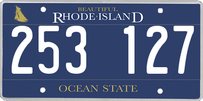 RI license plate 253127
