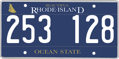 RI license plate 253128