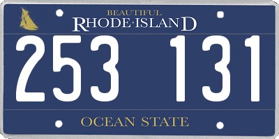 RI license plate 253131