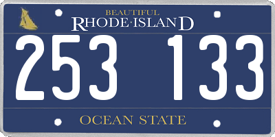 RI license plate 253133