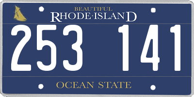 RI license plate 253141