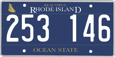 RI license plate 253146