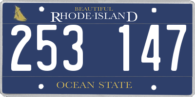 RI license plate 253147