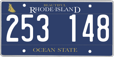 RI license plate 253148