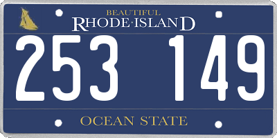 RI license plate 253149
