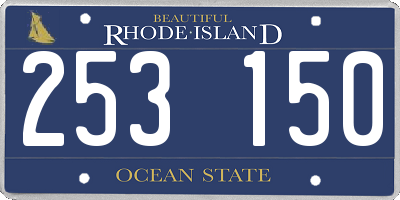 RI license plate 253150