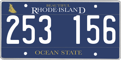 RI license plate 253156