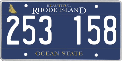 RI license plate 253158