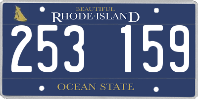 RI license plate 253159